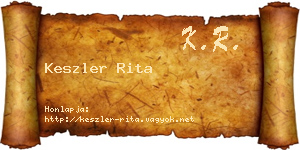 Keszler Rita névjegykártya